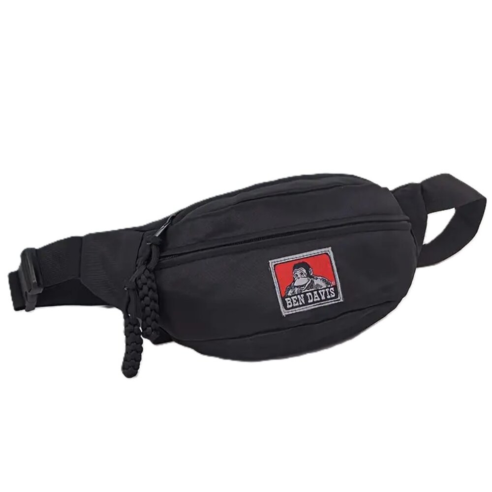 LAST ONE! Ben Davis Waist Cross Body Bag/ Fanny Pack Black - Picture 3 of 7